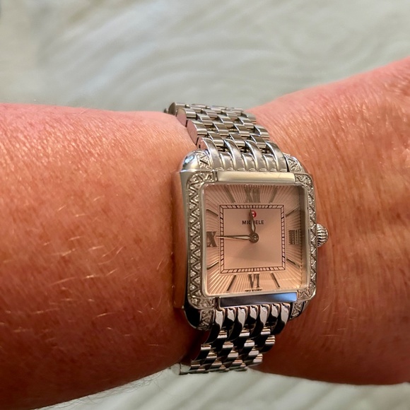 Michele Deco stainless steel diamond bezel watch - Picture 7 of 7